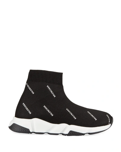 Shop Balenciaga Kids' Tall Speed Knit Sock Sneakers, Toddler/kids In Black