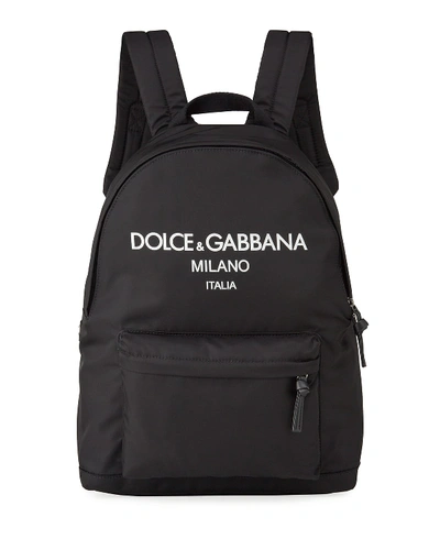 Shop Dolce & Gabbana Kid's Logo Backpack In Multi