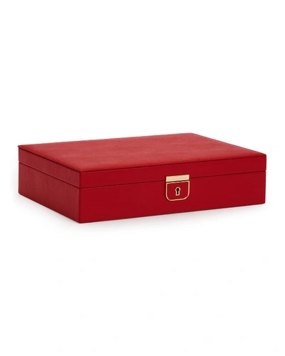 Wolf Palermo Medium Red Jewelry Box 213272 In Red