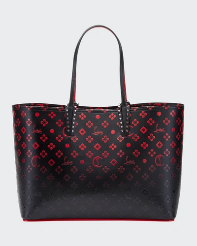 Shop Christian Louboutin Cabata Loubinthesky Red Sole Tote Bag In Black/red