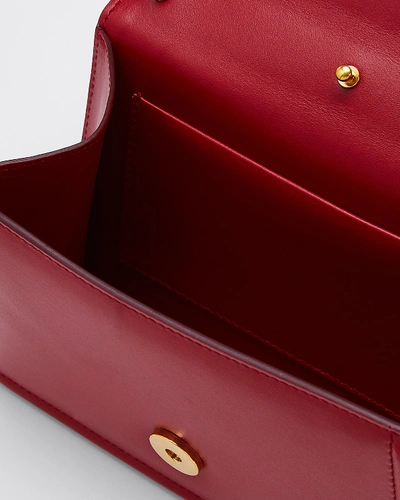 Shop Dolce & Gabbana Devotion Mini Leather Top-handle Bag In Red