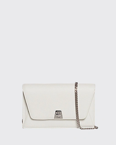 Shop Akris Anouk Clutch Bag W/chain In White