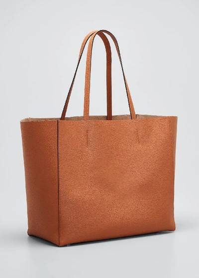 Shop Valextra Borsa Shopping Tote Bag In Brown