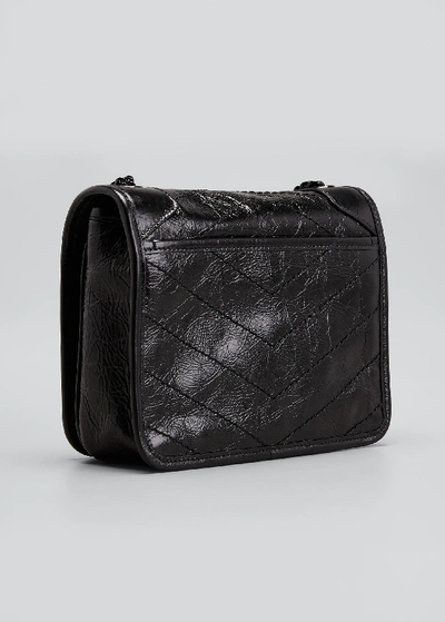 Shop Saint Laurent Textured Leather Wallet In Black