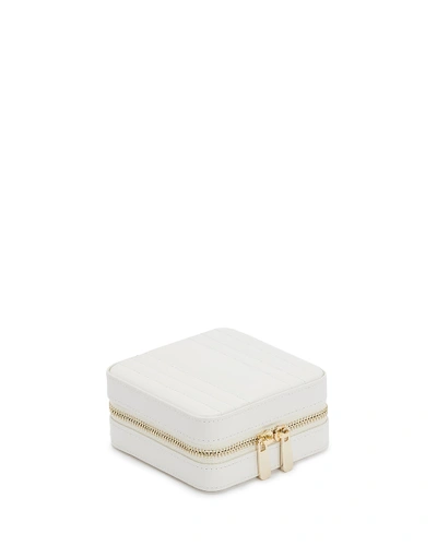 Shop Wolf Designs Maria Square Quilted Zip Jewelry Case In White