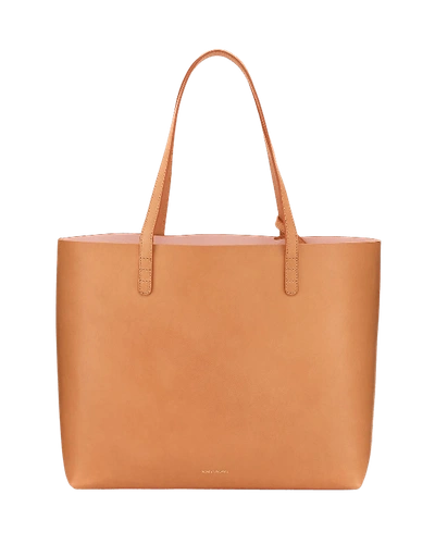 Shop Mansur Gavriel Large Vegetable-tanned Leather Tote Bag In Brown