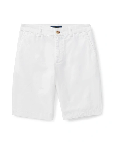 Shop Ralph Lauren Flat Front Chino Shorts In White