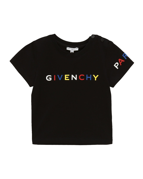 Givenchy Kids' Boy's Multicolor Text Short-sleeve Logo T-shirt, Size 12 ...