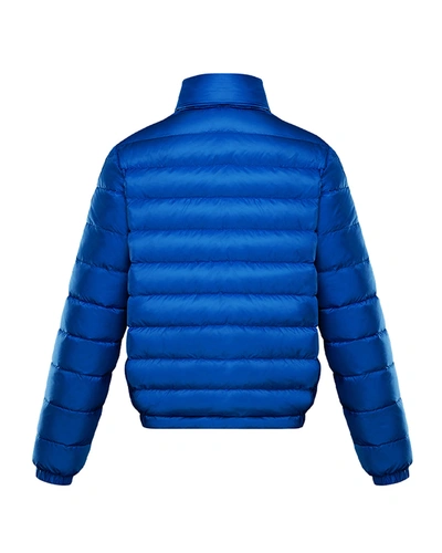 Shop Moncler Boys' Tarn Lightweight Down Jacket In Blue