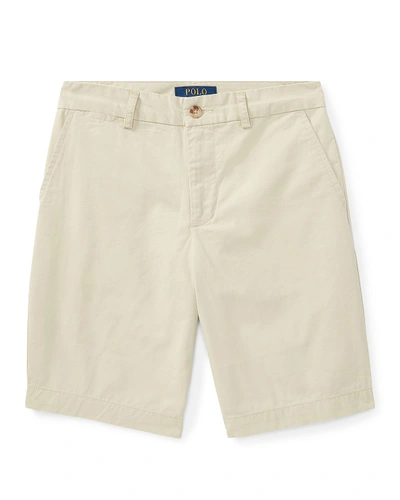 Shop Ralph Lauren Flat Front Chino Shorts In Sand