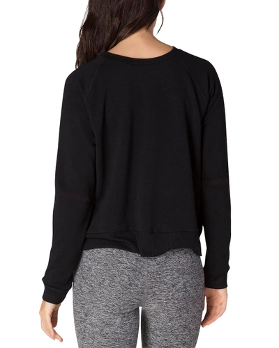 Shop Beyond Yoga Favorite Raglan Crew Sweatshirt In Black