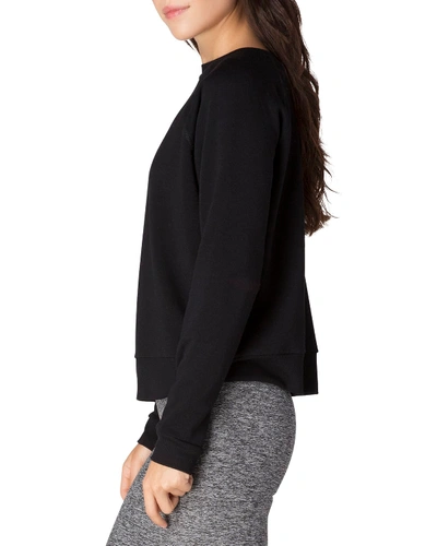 Shop Beyond Yoga Favorite Raglan Crew Sweatshirt In Black