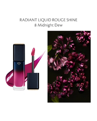 Shop Clé De Peau Beauté Radiant Liquid Lipstick Rouge Shine In 8 Midnight Dew