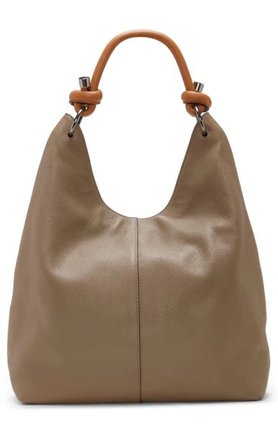 Vince Camuto Aubre Knotted Top Handle Leather Hobo In Nero ModeSens