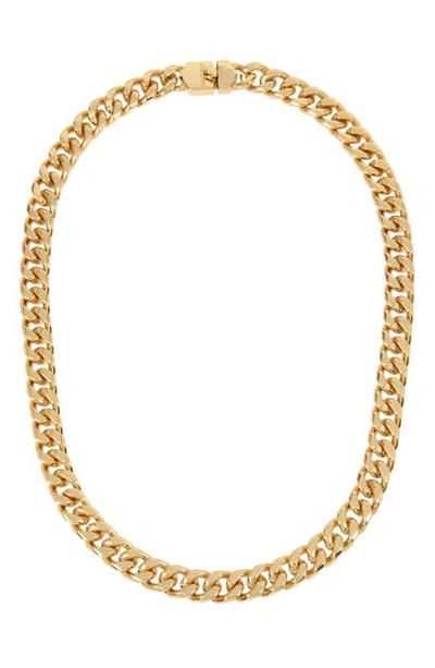 Shop Allsaints Curb Chain Collar Necklace In Gold