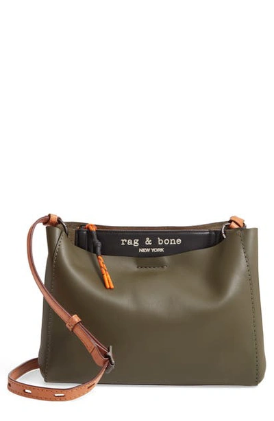 Shop Rag & Bone Passenger Leather Crossbody Bag In Sterling