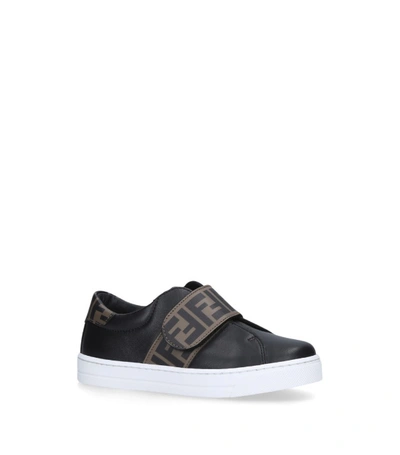 Shop Fendi Kids Low-top Velcro Sneakers