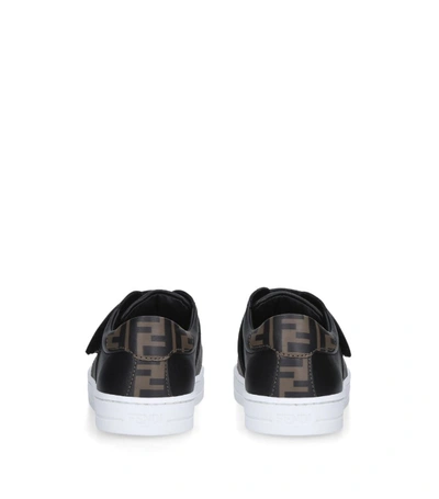 Shop Fendi Kids Low-top Velcro Sneakers
