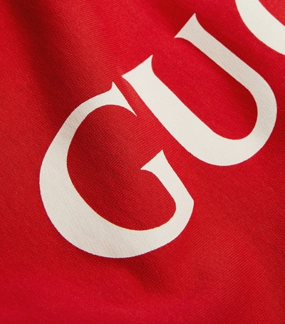 Shop Gucci Cotton Vertical Logo Sweatshirt