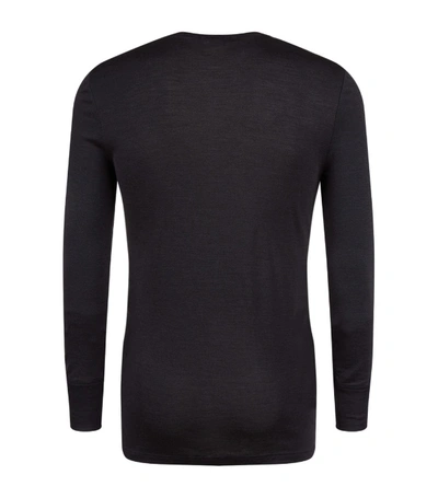 Shop Hanro Woollen Silk Long Sleeve T-shirt In Grey
