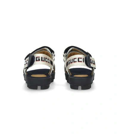 Shop Gucci Kids Logo Stripe Sandals