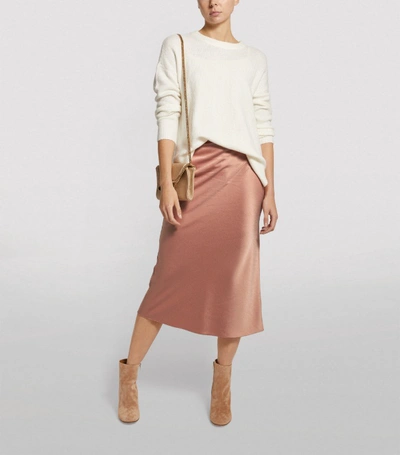 Shop Valentino Maeve Satin Midi Skirt