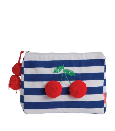 Shop Sunuva Cherry Pom-pom Stripe Wash Bag