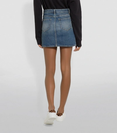 Shop Saint Laurent Denim Mini Skirt