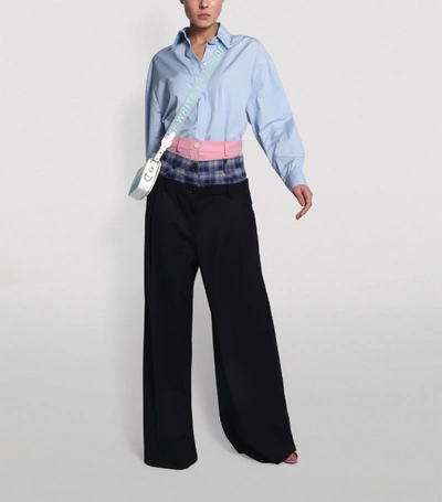 Shop Natasha Zinko Triple Waist Wide-leg Trousers