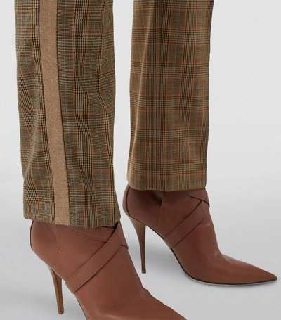 Shop Burberry Houndstooth Check Tailored Trousers