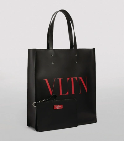 Shop Valentino Garavani Leather Vltn Tote Bag