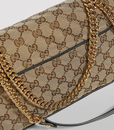 Shop Gucci Small Canvas Gg Marmont Shoulder Bag