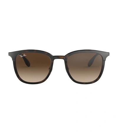 Shop Ray Ban Square Tortoiseshell Sunglasses