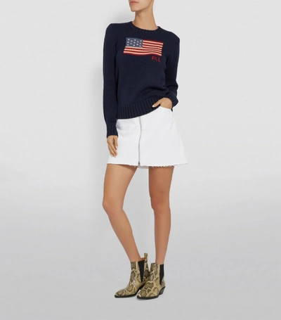 Shop Ralph Lauren Knitted Flag Sweater