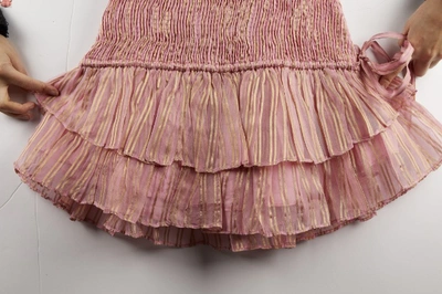 Shop Loveshackfancy Silk Organza Violet Mini Dress