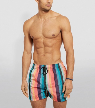 Shop Paul Smith Striped Swim Shorts