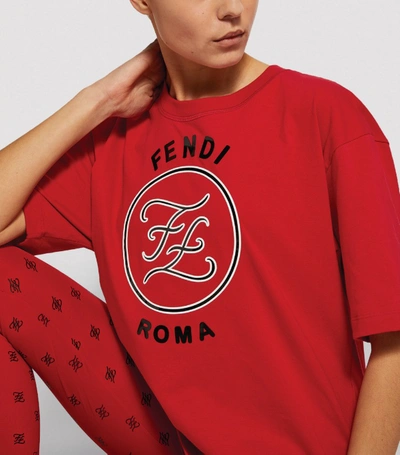 Shop Fendi Ff Karligraphy T-shirt