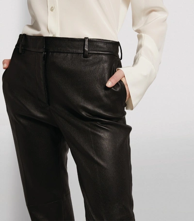 Shop Joseph Coleman Stretch Leather Trousers