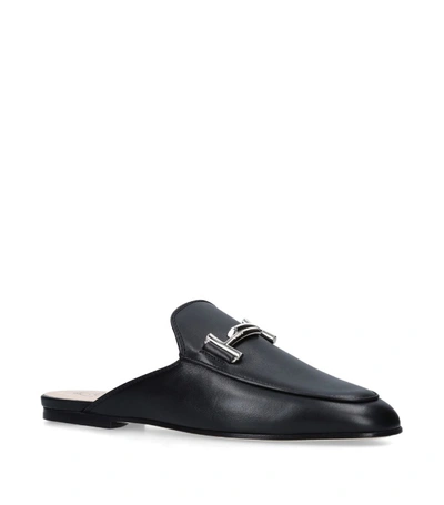 Shop Tod's Leather Cuoio Slippers