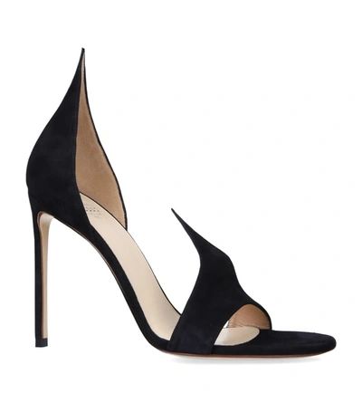 Shop Francesco Russo Suede Vamp Sandals 105