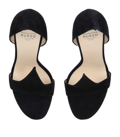 Shop Francesco Russo Suede Vamp Sandals 105