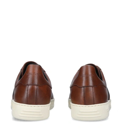 Shop Tom Ford Leather Warwick T Sneakers