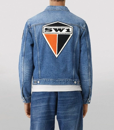 Shop Burberry Logo Appliqué Denim Jacket