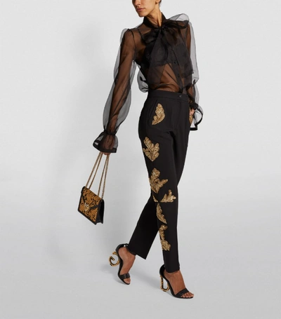 Shop Dolce & Gabbana Sequin-embellished Trousers