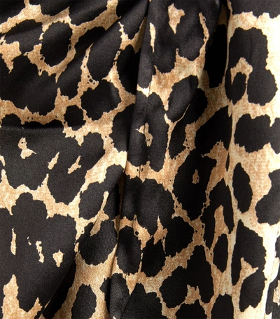 Shop Ganni Leopard Print Midi Skirt