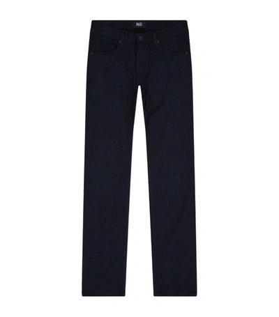 Shop Paige Normandie Straight Jeans In Navy