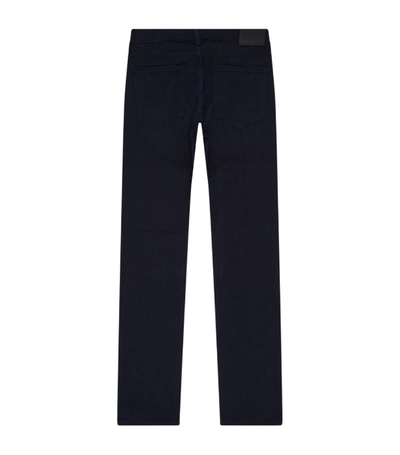 Shop Paige Normandie Straight Jeans In Navy
