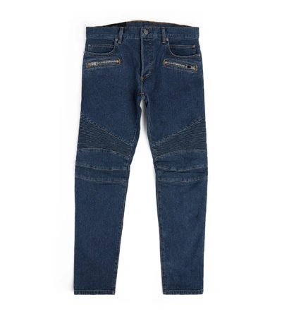 Shop Balmain Ribbed Skinny Jeans