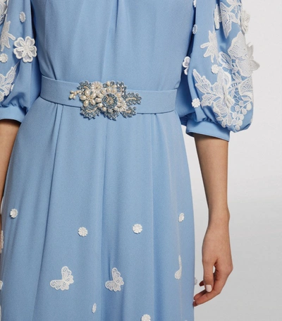 Shop Andrew Gn Floral Appliqué Gown