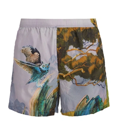 Shop Valentino Blind Owl Swim Shorts
